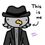 1:1 accipitrid accipitriform anthro avian bald_eagle beak bird clothed clothing colored darkeagledoesstuff digital_drawing_(artwork) digital_media_(artwork) eagle english_text feathers hat headgear headwear icon jacket looking_at_viewer male portrait sea_eagle simple_background sketch solo text topwear