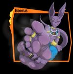  5_toes anthro beerus bodily_fluids bracelet claws clothed clothing digit_ring domestic_cat dragon_ball dragon_ball_super feet felid feline felis foot_focus hairless hi_res humanoid_feet jewelry male mammal musk orange_sclera plantigrade ring soles solo sweat sweaty_feet thejestermime toe_claws toe_ring toes 