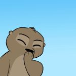  &lt;3 1:1 2022 animated anthro blowing_kiss brown_body brown_fur felix_(nik159) fur looking_at_viewer lutrine male mammal mustelid nikraccoom open_mouth simple_background smile solo 