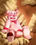  absurd_res aciag cute_fangs domestic_pig hi_res humanoid hypnosis male mammal mind_control neck_ring overweight overweight_male pet simple_background solo submissive submissive_male suid suina sus_(pig) 