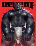 2024 abdominal_scar abs accessory anthro areola arm_scar asian_clothing barazoku biceps black_body black_fur black_hair black_sclera blaidd_(elden_ring) blue_cape blue_clothing blush bodily_fluids body_hair bottomwear bound canid canine canis cape chain chained cheek_scar chest_hair chest_scar chin_scar clenched_teeth clothing cock_ring cuff_(restraint) east_asian_clothing elden_ring facial_scar fangs forearm_muscles forehead_scar fromsoftware fundoshi fur genitals hair hand_scar handcuffed handcuffs happy_trail ig1119 japanese_clothing jewelry kemono leg_scar male mammal metal_cuffs muscular muscular_anthro muscular_male muscular_thighs nipples pecs penis penis_accessory penis_base penis_jewelry pubes purple_eyes restraints scar scars_all_over shoulder_scar snout snout_scar solo sweat sweaty_body tattered_cape teeth thigh_scar torn_clothing torn_underwear underwear vein veiny_muscles white_bottomwear white_clothing white_fundoshi white_underwear wolf x_scar