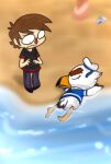 2019 3_fingers animal_crossing anthro avian beach beak bird black_clothing black_eyes black_footwear black_shirt black_shoes black_t-shirt black_topwear blue_bottomwear blue_clothing blue_pants blue_shirt blue_t-shirt blue_topwear bottomwear brown_eyebrows brown_hair closed_frown clothed clothed_anthro clothed_human clothed_male clothing colored conch cookieboy011 digital_drawing_(artwork) digital_media_(artwork) duo english_description eyebrows eyelashes eyes_closed feathers featureless_feet feet female fingers footwear frown frowning_at_another fully_clothed fully_clothed_human fully_clothed_male gull gulliver_(animal_crossing) hair hat headgear headwear human lari larid light lighting lying lying_on_ground male male/female mammal mouth_closed nintendo on_front on_ground open_beak open_mouth orange_beak outside pants partially_submerged plant red_nose sailor_uniform sand sea seashell shaded shell shirt short_hair standing story story_in_description t-shirt tail tan_body tan_skin thick_eyebrows topwear tree villager_(animal_crossing) water white_body white_clothing white_feathers white_hat white_headwear white_tail worried