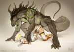 1girl anal artist_name ass bestiality brown_background colored_tongue creature dragon gradient_background green_tongue halo highres holding holding_jewelry holding_necklace jewelry necklace open_mouth original penis po-ar priestess rape sex sharp_teeth teeth tongue tongue_out top-down_bottom-up white_hair 