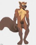 2024 4:5 anthro balls big_balls big_penis black_nose body_hair brown_body brown_fur chest_hair countershade_torso countershading evil_face evil_look fangs flaccid fluffy fluffy_tail foreskin fritzbonn fur genital_scar genitals gulonine hairy_balls hi_res humanoid_genitalia humanoid_penis long_tail male mammal marten multicolored_body multicolored_fur mustelid musteline notched_ear nude partially_retracted_foreskin penis penis_scar pine_marten pubes scar scars_all_over signature simple_background solo standing tail tan_body tan_fur teeth white_background