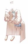  bracelet camisole clothes_only denim denim_shorts dnamaguro gakuen_idolmaster hair_ornament hairclip highres idolmaster jacket jewelry open_clothes open_jacket shinosawa_hiro shoes short_shorts shorts simple_background white_background 