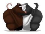  2016 belly big_belly big_butt biped brown_body butt canid canine canis duo embrace grey_body gxwolfzilla hug male male/male mammal master_splinter morbidly_obese morbidly_obese_male murid murine obese obese_male overweight overweight_male rat rodent simple_background teenage_mutant_ninja_turtles white_background white_body wolf 