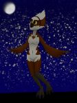  2019 absurd_res accessory accipitriform anthro avian bird breasts brown_body brown_fur clawed_feet fan_character female fur genitals ghostth39 hair_accessory hairband hi_res looking_at_moon multicolored_body night_sky nipples osprey pussy sega simple_background small_breasts solo sonic_the_hedgehog_(series) talons two_tone_body white_body white_fur winged_arms wings yellow_eyes 