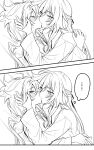  ... 2girls blush braid closed_eyes commentary_request french_kiss fu_hua greyscale half_up_braid hand_in_another&#039;s_hair hand_on_another&#039;s_face herrscher_of_sentience highres honkai_(series) honkai_impact_3rd kiss long_sleeves looking_at_another monochrome multiple_girls speech_bubble spoken_ellipsis takakura_aki thought_bubble yuri 