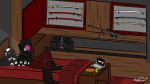 16:9 anthro canid canine felid feline hi_res hybrid katana lando_(landofloof) landofloof male mammal melee_weapon solo sword wallpaper weapon widescreen
