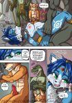 2025 animal_genitalia animal_penis anthro anthro_on_anthro anthro_penetrated anthro_penetrating anthro_penetrating_anthro blue_body blue_fur blue_hair blush bodily_fluids canid canine canine_genitalia canine_penis comic cuckold daigaijin english_text erection eyes_closed female female_penetrated forced fox fox_mccloud fur genitals green_eyes group hair hi_res krystal_(star_fox) lizard male male/female male_penetrating male_penetrating_female mammal nintendo nude penetration penis rape reptile scalie sex sharpclaw_(star_fox) star_fox tears text