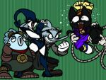 4:3 animated anthro bell bell_collar biped black_body black_fur bodily_fluids cephalopod cetacean clothed clothed_anthro clothing coleoid collar crying_laughing decapodiform dolphin domestic_cat eyebrows eyelashes eyes_closed feet felid feline felis female fur group humanoid_feet laugh looking_at_another male mammal marine mollusk open_mouth open_smile plantigrade raphjam85 restrained restrained_arms robot_arms short_playtime smile soles squid submissive submissive_anthro submissive_male sunfish tail tears teeth tickle_fetish tickle_torture tickling tickling_feet tickling_machine tickling_sides toothed_whale