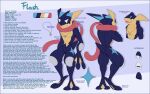 2_toes 3_fingers anthro blue_body donutella english_text feet fingers front_view generation_6_pokemon greninja hi_res male model_sheet nintendo nude nude_anthro nude_male open_mouth open_smile pokemon pokemon_(species) rear_view smile solo standing text toes tongue