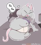 2025 2d_animation animated anthro belly big_butt blep bottom_heavy breasts butt butt_jiggle clothing digital_media_(artwork) elisa_(maddeku) eyes_closed fancy_rat female fur grey_body grey_fur grey_hair hair hi_res huge_butt huge_thighs hyper hyper_butt hyper_thighs jiggling leg_grab long_hair loop maddeku mammal murid murine overweight overweight_female panties presenting presenting_hindquarters rat rodent short_playtime solo thick_thighs thigh_grab tongue tongue_out underwear