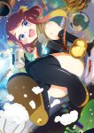  1girl :d absurdres alcohol bare_shoulders beer beer_can black_gloves black_shoes black_thighhighs blonde_hair blue_eyes blurry blurry_foreground blush boots brown_hair can commission depth_of_field drink_can earth_(planet) elbow_gloves food gloves gradient_hair hair_ornament hairclip highres holding holding_can looking_at_viewer multicolored_hair open_mouth original panties planet round_teeth shiro9jira shoe_soles shoes sitting skeb_commission sky sleeveless smile solo space spacecraft star_(sky) starry_sky takoyaki teeth thigh_boots thighhighs two-tone_hair two_side_up underwear upper_teeth_only white_panties 
