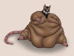  2019 anthro belly big_belly brown_body male mammal master_splinter moobs morbidly_obese morbidly_obese_male murid murine navel nipples obese obese_male overweight overweight_male ranno_(artist) rat rodent simple_background sitting solo teenage_mutant_ninja_turtles 