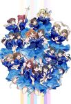  ahoge aida_rikako akira_hjk black_hair blonde_hair blue_eyes blue_hair braid brown_hair dress everyone furihata_ai green_eyes grey_hair highres hug inami_anju kobayashi_aika komiya_arisa kunikida_hanamaru kurosawa_dia kurosawa_ruby long_hair looking_at_another loose_clothes love_live! love_live!_sunshine!! matsuura_kanan mole multiple_girls ohara_mari one_eye_closed open_mouth pink_hair purple_hair rainbow reaching red_eyes red_hair saitou_shuka sakurauchi_riko salute short_hair simple_background smile suwa_nanaka suzuki_aina_(voice_actor) takami_chika takatsuki_kanako thighs tsushima_yoshiko v voice_actor watanabe_you wavy_hair white_background yellow_eyes 