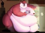absurd_res appliance bear belly big_butt butt cake deer dessert feederism feeding food fridge gainer gaining hi_res huge_butt kitchen_appliance male mammal obese overweight pizza roy_(t_cayoti) solo t_cayoti weights
