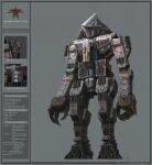  artist_name claws english_text full_body highres jaeger_(pacific_rim) logo mecha mecha_focus original pacific_rim reference_sheet robot science_fiction vnc-children web_address 