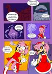  ambiguous_gender amy_rose anthro boo_(sonic) clothing comic dress eulipotyphlan female ghost hedgehog hi_res king_boom_boo mammal possession red_clothing red_dress rhaokja sega sharp_teeth sonic_the_hedgehog_(series) spirit surprise surprised_expression teeth 