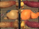 anal anal_penetration anal_prolapse anthro biped black_body brown_body brown_fur charizard dialogue eevee erection feral fur generation_1_pokemon generation_2_pokemon genitals group heart_symbol hi_res hyper male male/male multicolored_body nintendo orange_body penetration penile penile_penetration penis pikachu pokemon pokemon_(species) prolapse quadruped ridiculous_fit sex syuro tagme text translation_request typhlosion yellow_body