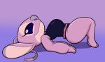 2025 alien angel_(lilo_and_stitch) antennae_(anatomy) antennae_markings anthro belt biped breasts bridge_pose cel_shading clothed clothing digital_drawing_(artwork) digital_media_(artwork) disney ear_markings experiment_(lilo_and_stitch) eyelashes female gradient_background hi_res leotard lilo_and_stitch long_antennae long_eyelashes looking_aside looking_aside_at_viewer looking_at_viewer markings pink_belt pink_body pupils purple_clothing purple_eyes purple_leotard purple_markings purple_nose shaded short_stack side_view simple_background smile solo someth1ngoranother thick_thighs white_pupils