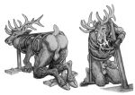 2025 anthro antlers anus ass_up bdsm bike_rack bodily_fluids bondage bound butt cervine cum cum_in_mouth cum_inside cum_on_face deer elk genital_fluids hi_res horn lock looking_back looking_up male mammal mo_(momamo) momamo nude nude_anthro nude_male outside public public_nudity public_use raised_tail scut_tail short_tail simple_background solo stuck stuckage tail traditional_media_(artwork) u-bike-lock
