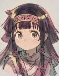  1boy alluka_zoldyck blue_eyes blush expressionless hair_bobbles hair_ornament hairband highres hunter_x_hunter japanese_clothes long_hair looking_at_viewer maeka_(kumaekake) male_focus purple_hair simple_background solo upper_body 