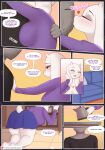  2022 anon anthro bent_over big_breasts boss_monster bovid breast_squish breasts caprine cleavage clothed clothing comic deltarune dialogue digital_media_(artwork) embrace english_text female fur hi_res hug jewelry kobradraws male mammal necklace patreon red_eyes speech_bubble squish text toriel undertale undertale_(series) url video_games white_body white_fur 