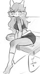  2025 absurd_res anthro bottomwear bra clothing felid female footwear hair hi_res kennymlgb25 logo long_hair looking_at_viewer mammal shorts sitting socks solo sports_bra underwear 