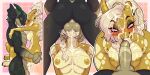 2025 anthro areola balls barty_(zombiecowherd) black_body black_scales blonde_hair blush blushing_profusely bodily_fluids braided_hair breasts brown_hair cum cum_drool cum_in_hair cum_in_mouth cum_inside cum_on_breasts cum_on_face cum_on_horn cum_on_own_penis cum_on_penis cum_on_self cum_splatter cumshot dragon duo ejaculation excessive_cum excessive_genital_fluids eye_contact face_fucking fellatio female female_penetrated genital_fluids genitals glowing glowing_eyes green_hair hair hi_res horn irrumatio lifting_partner looking_at_another male male/female male_penetrating male_penetrating_female markings moth_antennae multicolored_body mythological_creature mythological_scalie mythology nipples nude oral penetration penile penis penis_in_mouth purple_eyes scales scalie sex smile smiling_at_another smiling_at_partner smolderkeep spots spotted_body spotted_scales sweat sweatdrop tallulah_(zombiecowherd) two_tone_body vaginal xstupid_furryx yellow_areola yellow_body yellow_eyes yellow_scales