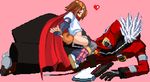  arc_system_works arcana_heart atlus blazblue clothed_sex crossover examu flat_chest heart konoha konoha_(arcana) konoha_(arcana_heart) lowres m.u.g.e.n mugen_(game) pixel_art ragna_the_bloodedge sex 