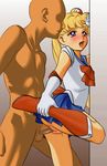  1boy 1girl against_wall bald bent_over bishoujo_senshi_sailor_moon blonde_hair blush cheating clothed_female_nude_male clothed_sex faceless faceless_man happy_sex leg_hold leg_lift moaning netorare no_panties penis pussy sailor_moon sex smile standing standing_on_one_leg tongue tsukino_usagi twintails uncensored utilizator vaginal 