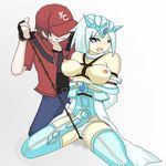  bdsm blue_hair blush bondage bound breasts cold_enchanter duel_monster force monster yu-gi-oh! yu-gi-oh!_5d's_tag_force 