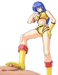  80s blue_hair boots dirty_pair dominatrix feet femdom footjob oldschool penis shoejob uncensored yuri_(dirty_pair) 