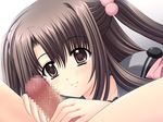  brown_eyes brown_hair censored fellatio game_cg hair_bobbles hair_ornament hetero long_hair mosaic_censoring nishimata_aoi oral oretachi_ni_tsubasa_wa_nai penis school_uniform solo_focus twintails watarai_asuka 