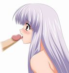  1girl azmaria_hendric censored chrno_crusade erection fellatio licking nude open_mouth oral penis sex simple_background sugimura_tomokazu tongue white_background 