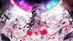  :o absurdres arcaea artist_request black_bow black_bowtie black_eyes black_hair blonde_hair boots bow bowtie breasts colorful dress flower from_below game_cg glass_shards gloved_sleeves gloves hair_between_eyes heterochromia highres long_hair looking_at_object maya_(arcaea) medium_breasts multicolored_bow multicolored_hair non-web_source petals red_eyes red_ribbon ribbon shirt sidelocks sleeve_cuffs solo two-tone_hair upper_body very_long_hair white_bow white_dress white_flower white_gloves white_petals white_sleeves 