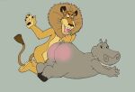  alex_(madagascar) animated anthro big_butt butt butt_slap common_hippopotamus dominant dominant_anthro dominant_male dreamworks duo felid female female_anthro gloria_(madagascar) hippopotamid lion madagascar_(series) male male_anthro male_spanking_female mammal mane nelson88 pantherine punishment slap spanking submissive submissive_anthro submissive_female third-party_edit 
