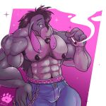  2019 bottomwear boxers_(clothing) clothing denim denim_clothing disney ear_piercing eeyore humanoid jeans male muscular muscular_male pants piercing solo the_purple_wolf_guy underwear winnie_the_pooh_(franchise) 