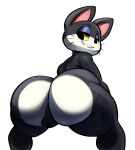  2022 animal_crossing anthro backsack balls digital_media_(artwork) domestic_cat felid feline felis genitals hi_res looking_back male mammal nathanatwar nintendo nude punchy_(animal_crossing) rear_view simple_background solo video_games white_background 