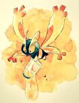  animal_focus bucket bug full_body holding holding_bucket honey moth mothim no_humans non_(kumakawayusu) orange_eyes painting_(medium) pokemon pokemon_(creature) pouring simple_background solo sparkle traditional_media watercolor_(medium) 