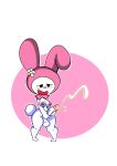  absurd_res anthro balls big_penis bodily_fluids breasts cum cumshot digital_media_(artwork) ejaculation erection female fur genital_fluids genitals herm hi_res intersex mammal masturbation my_melody nipples nude onegai_my_melody penis sanrio simple_background smile solo 