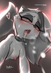  ahegao anthro canid canine canis collar doggystyle female from_behind_position helluva_boss hi_res jizoku looking_pleasured loona_(helluva_boss) mammal off_screen_character sex solo tongue tongue_out white_body wolf 