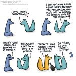  1:1 blue_body blue_fox_(foxes_in_love) blue_fur blue_tail canid canine comic dialogue duo english_text exclamation_point feral fox foxes_in_love fur green_body green_fox_(foxes_in_love) green_fur green_tail hi_res male_(lore) mammal shadow simple_background text url 