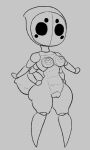 2025 4_arms 4_eyes anthro areola arthropod arthropod_abdomen biped black_eyes breasts butt female genitals hand_on_hip hollow_knight_(franchise) lewdydoodls multi_arm multi_eye multi_limb nipples simple_background solo standing team_cherry vulva weaver_(hollow_knight)
