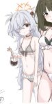  2girls bikini blue_archive breasts character_request commentary_request hair_over_one_eye kanoe_(blue_archive) long_hair multiple_girls paint_chat_(medium) rumiya9i small_breasts swimsuit 