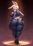  absurd_res anthro big_breasts big_butt breasts butt disney female hi_res judy_hopps solo thick_thighs viejillox wide_hips zootopia 