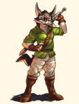  2019 anthro anthrofied boots canid canine canis clothing dahecksajerry fingerless_gloves footwear gloves handwear link_(wolf_form) male mammal melee_weapon nintendo simple_background solo sword the_legend_of_zelda video_games weapon wolf 