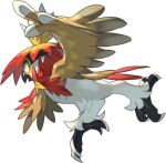  animal_focus bird brown_eyes e_volution full_body hisuian_decidueye looking_back lowres no_humans owl pokemon pokemon_(creature) red_pupils simple_background solo talons white_background 
