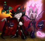 2025 2_horns absurd_res anthro artist_collaboration back_wings bat bat_wings biped black_body black_boots black_clothing black_footwear black_hair boots brown_body cape castlevania chao_(sonic) character_request clothed clothing cosplay crossover crossover_cosplay demon ear_piercing eulipotyphlan eyes_closed fangs female fire flaming_hair flaming_tail flying footwear front_view gloves grin group hair handwear hedgehog hi_res highlights_(coloring) horn jen_foxworth konami looking_at_viewer mammal membrane_(anatomy) membranous_wings missing_eye piercing pseudo_hair red_highlights rouge_the_bat sega shadow_the_hedgehog shadowwalk sharp_teeth shoes smile sonic_the_hedgehog_(series) tail teeth tight_clothing vampire white_clothing white_gloves white_handwear wings